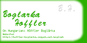 boglarka hoffler business card