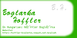 boglarka hoffler business card